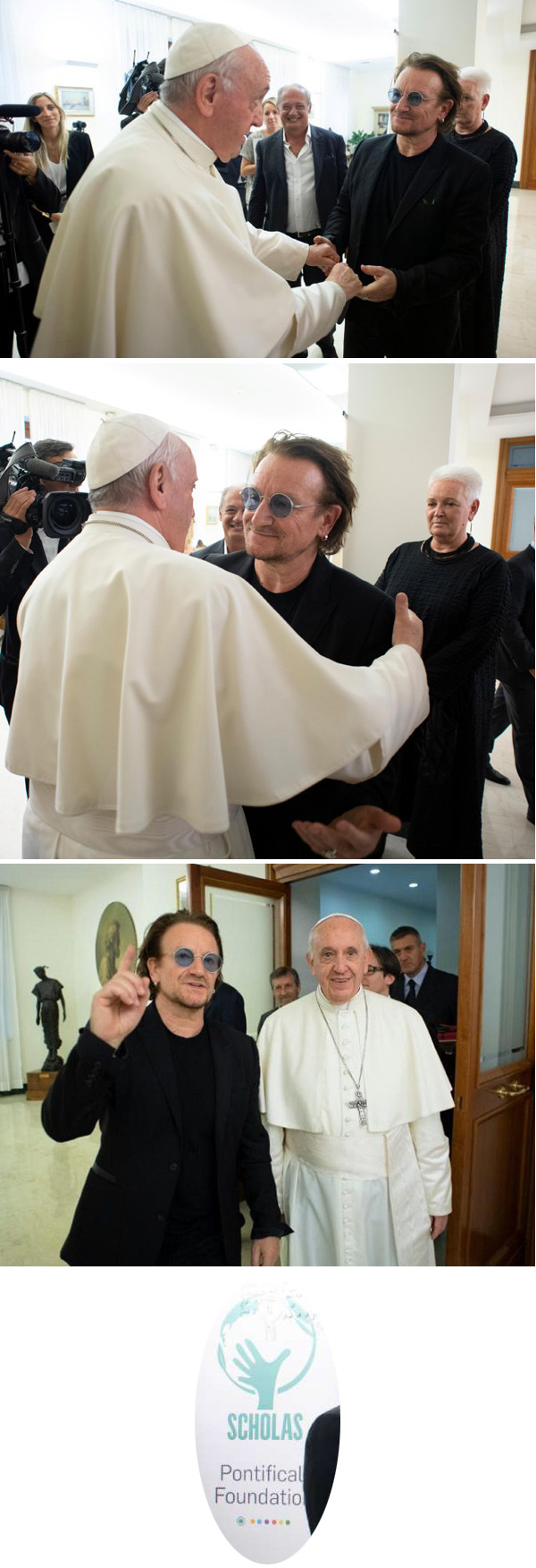 Pope receives Bono